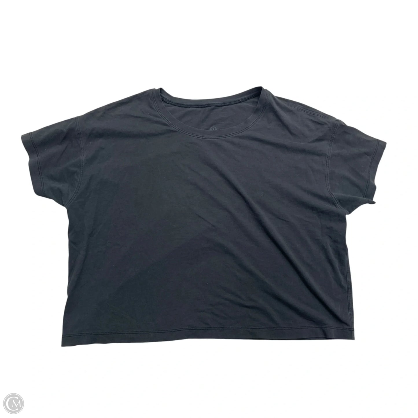 Athletic Top Short Sleeve By Lululemon In Black, Size: S