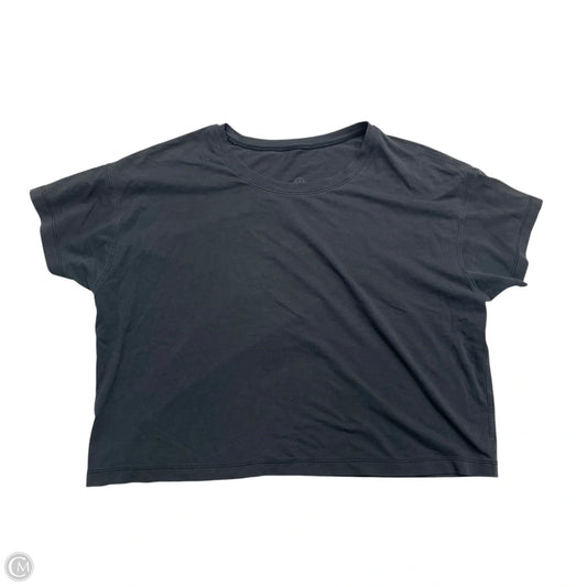 Athletic Top Short Sleeve By Lululemon In Black, Size: S
