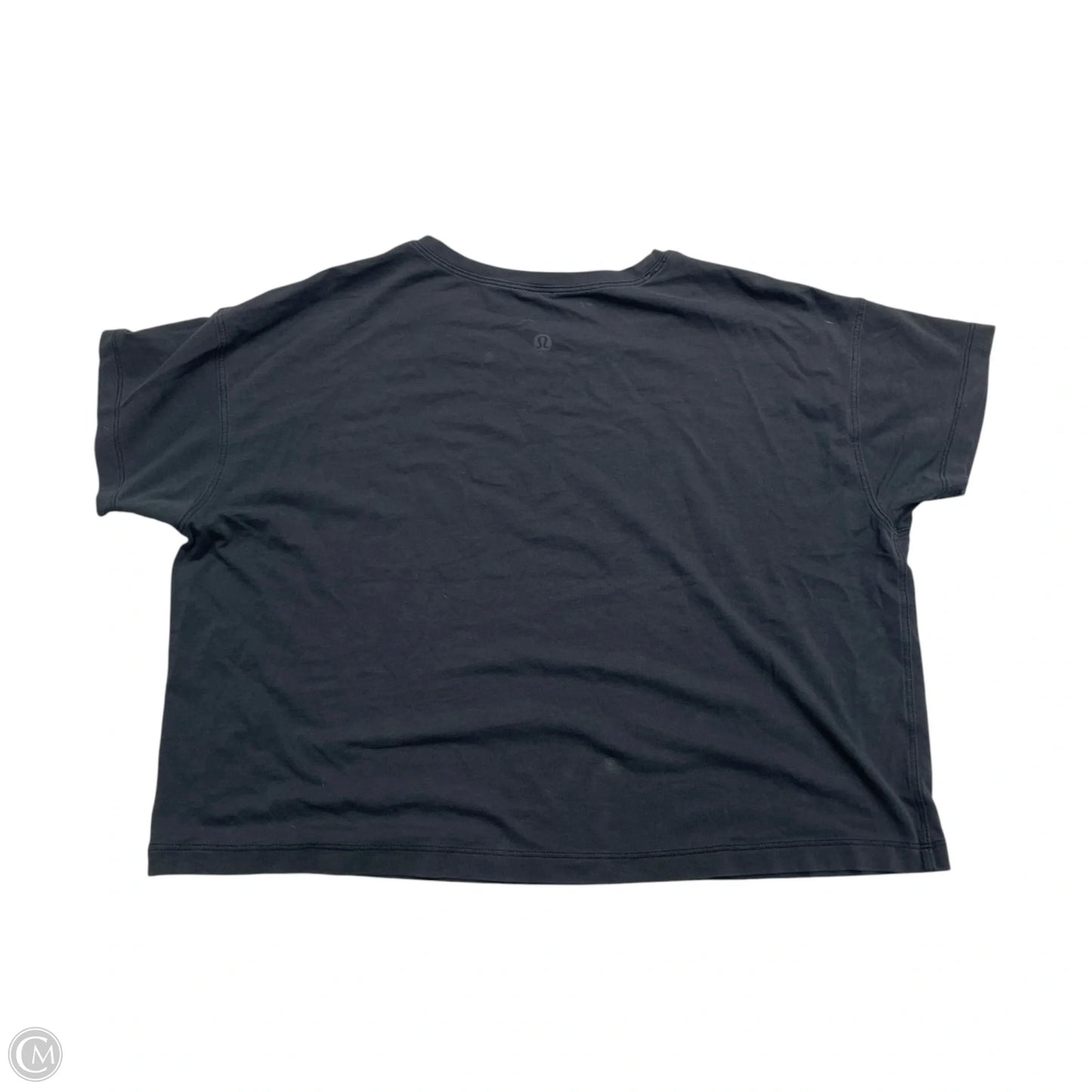 Athletic Top Short Sleeve By Lululemon In Black, Size: S