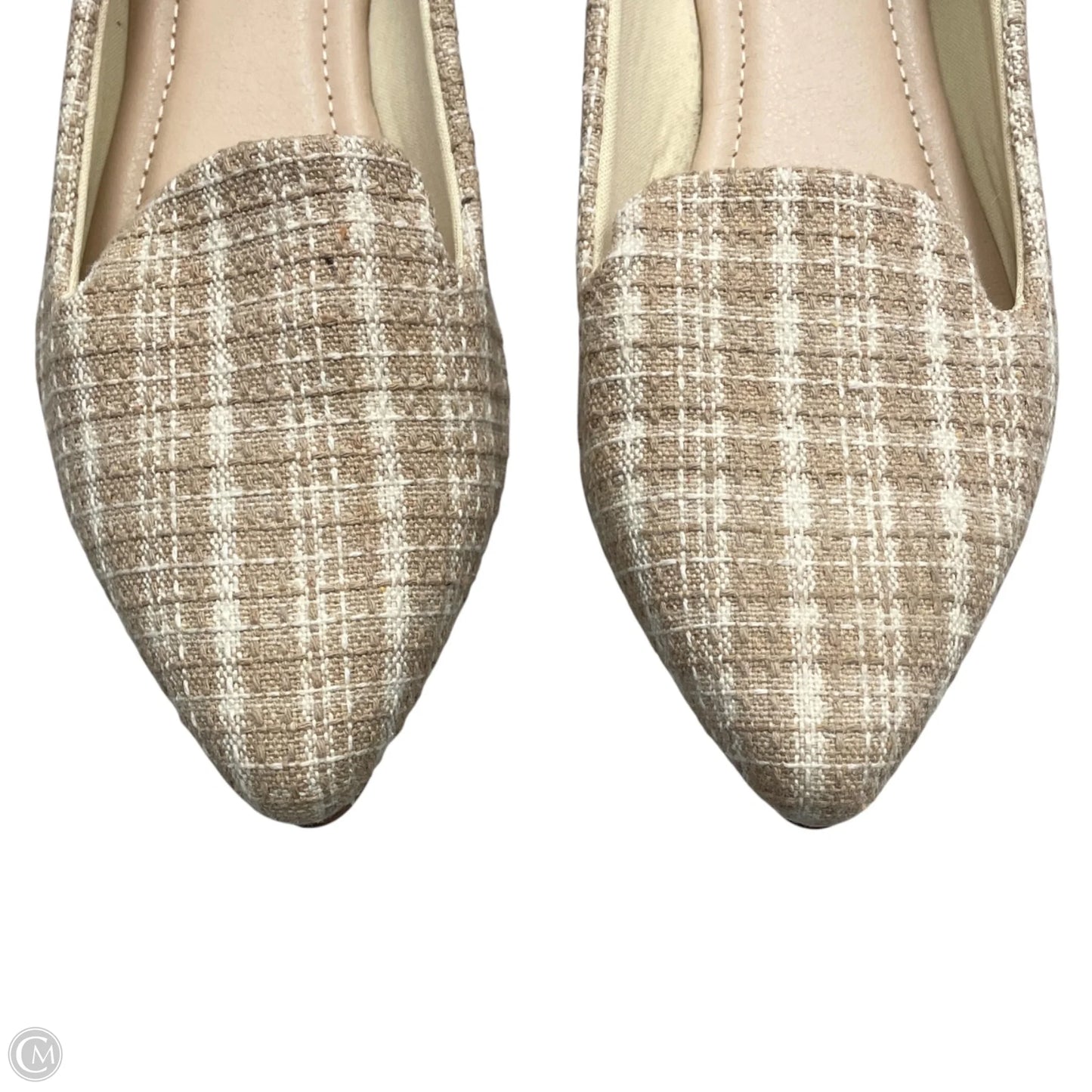 Shoes Flats By Mu In Cream & White, Size: 8.5