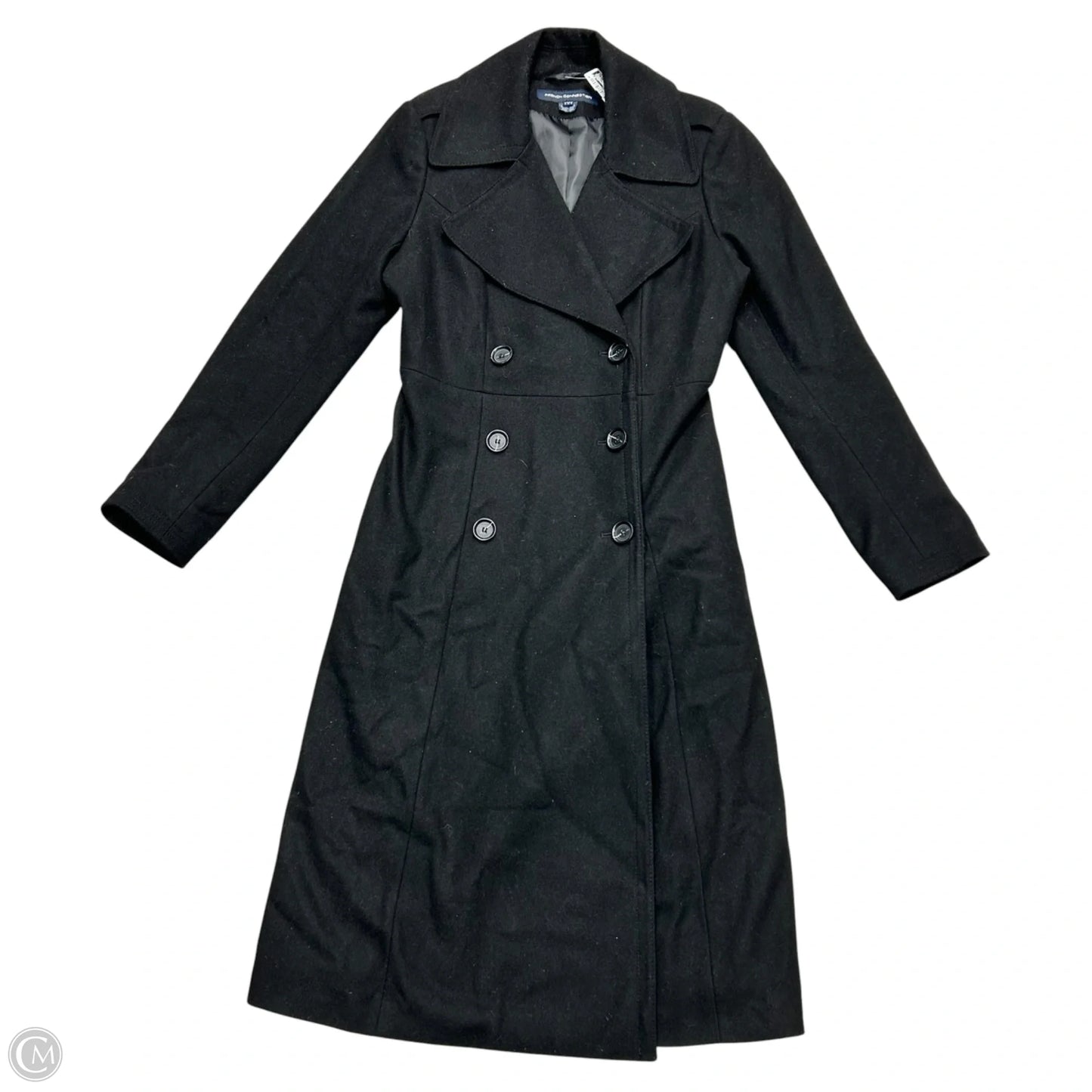 Coat Peacoat By French Connection In Black, Size: Xl