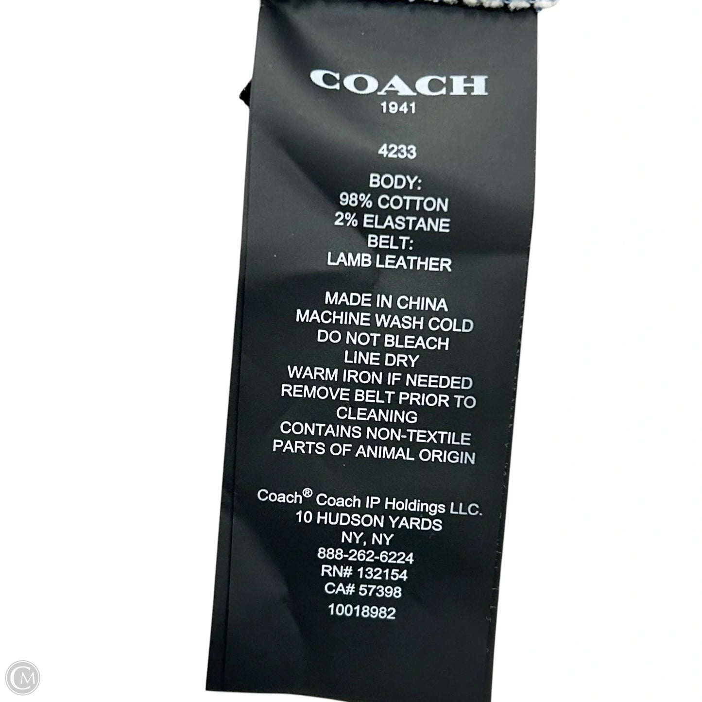Jacket Designer By Coach In Blue Denim, Size: Xs