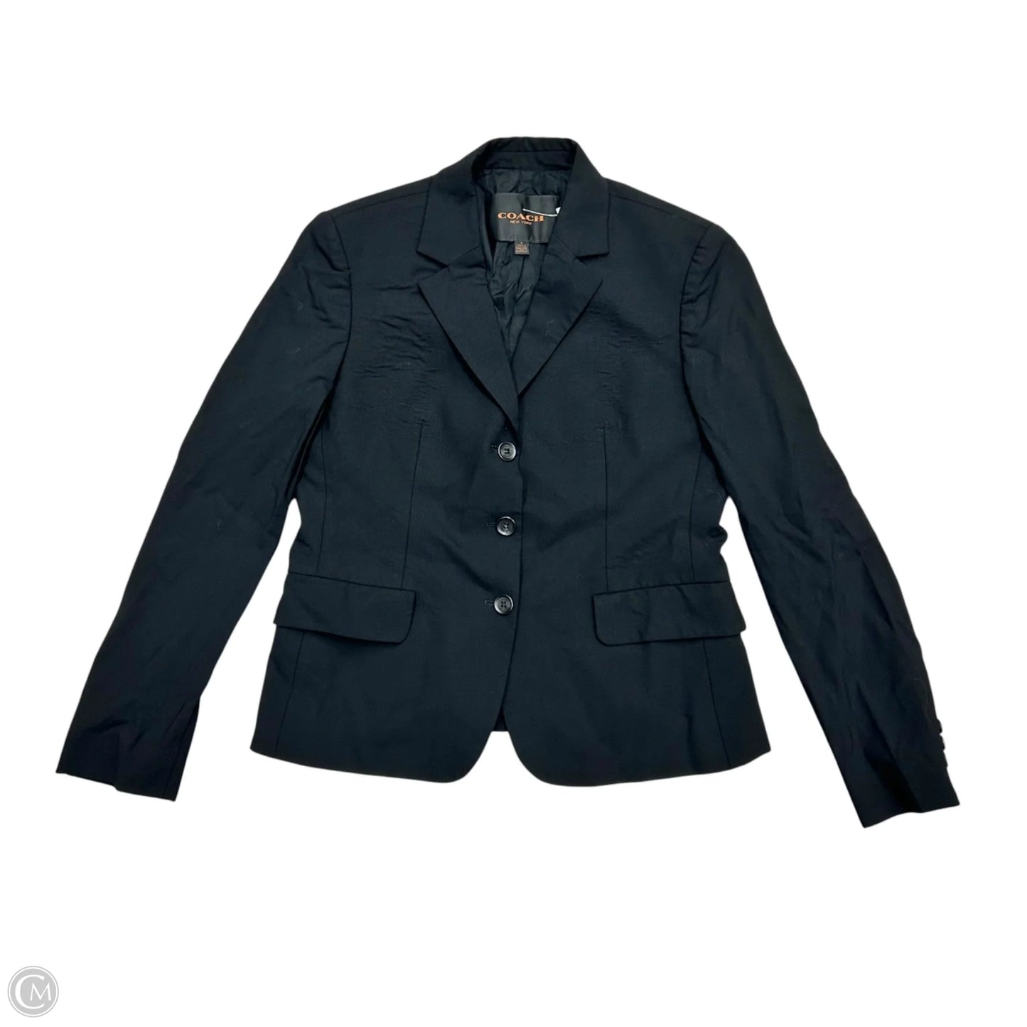 Blazer Designer By Coach In Black, Size: S