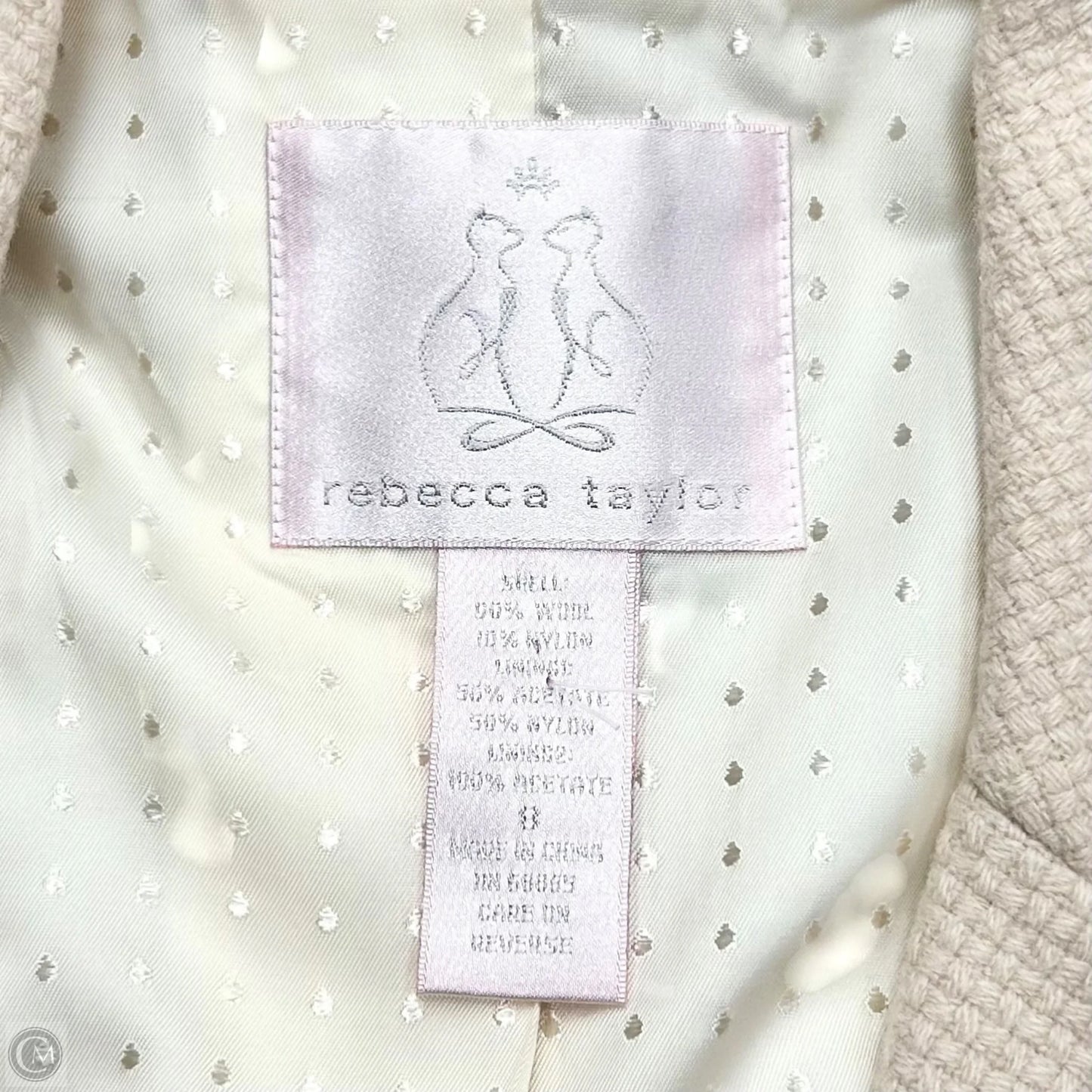 Blazer By Rebecca Taylor In Light Pink, Size: S