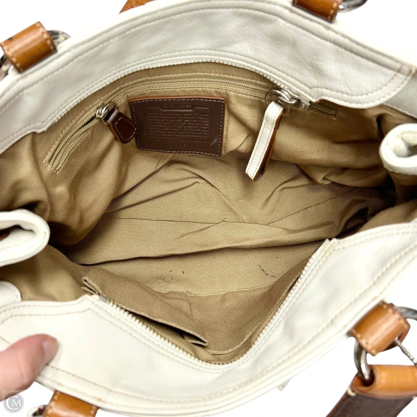 Tote Designer By Coach, Size: Medium