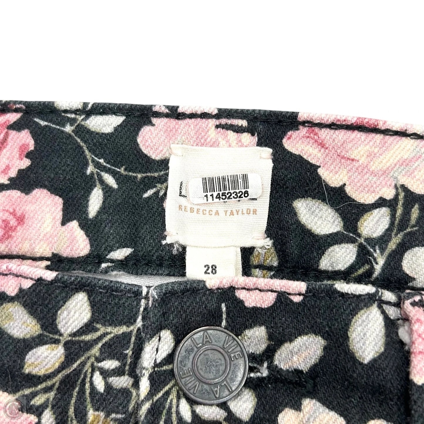 Jeans Skinny By Rebecca Taylor In Floral Print, Size: 6
