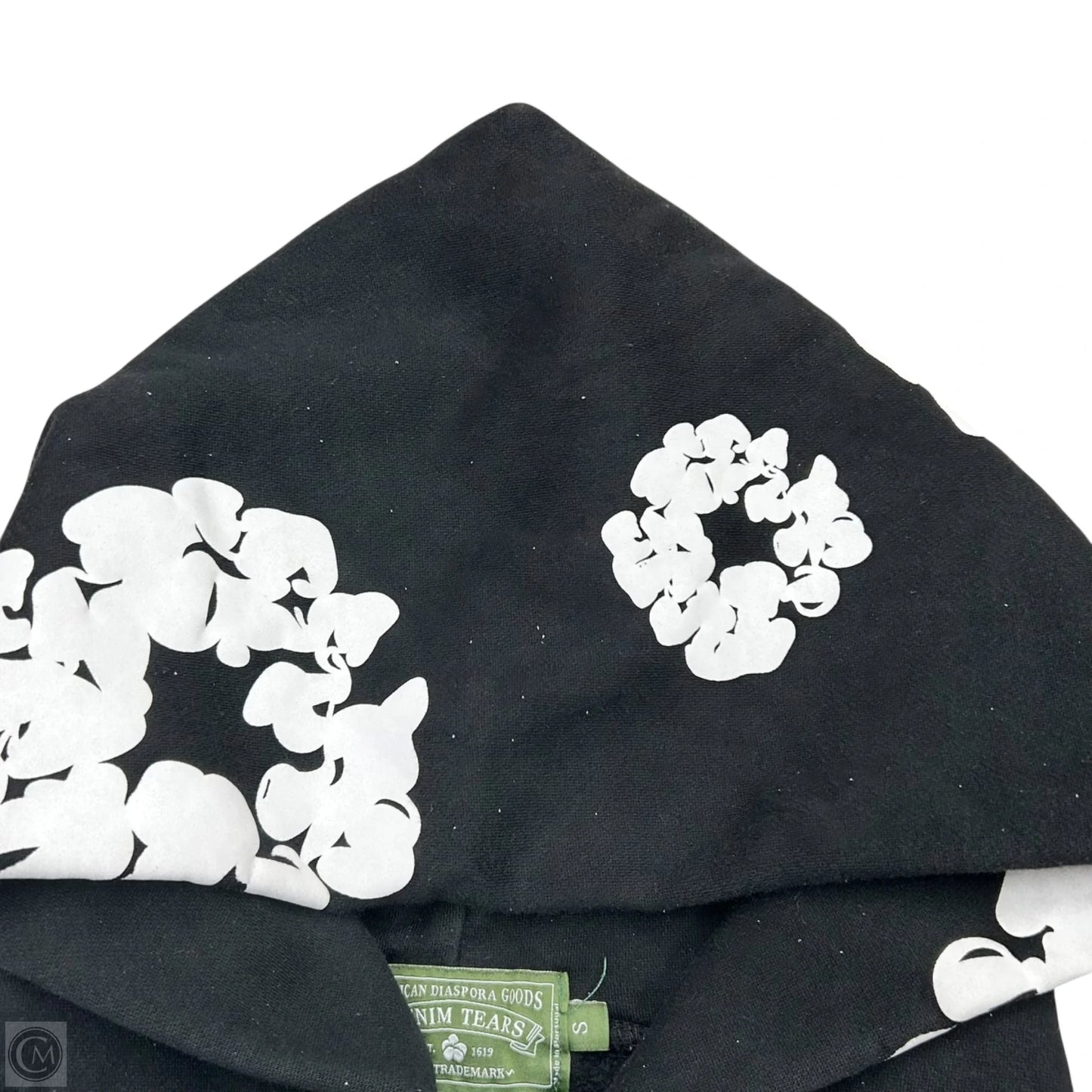 Sweatshirt Hoodie By Denim Tears In Black & White, Size: S