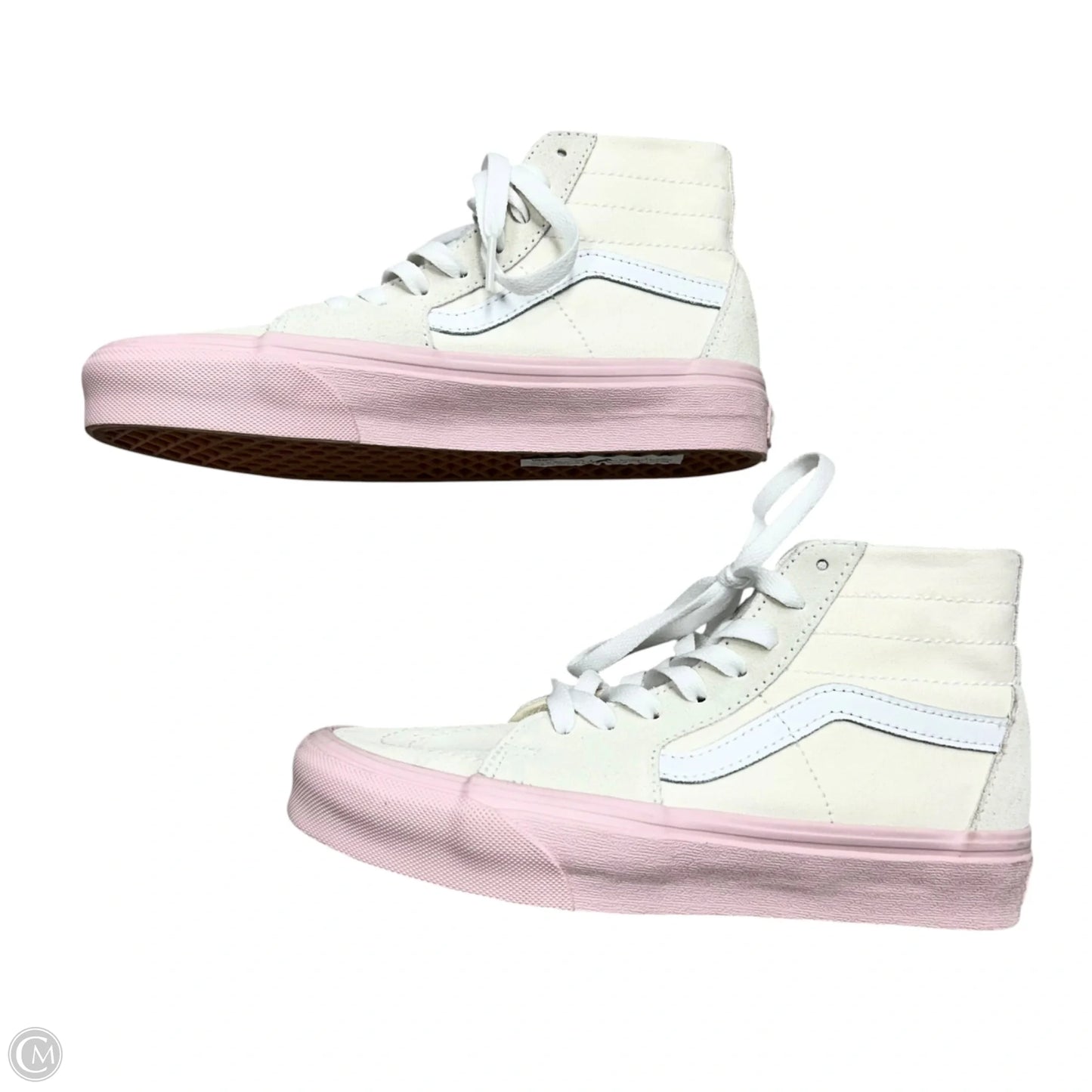 Shoes Sneakers By Vans In Cream & Pink, Size: 7