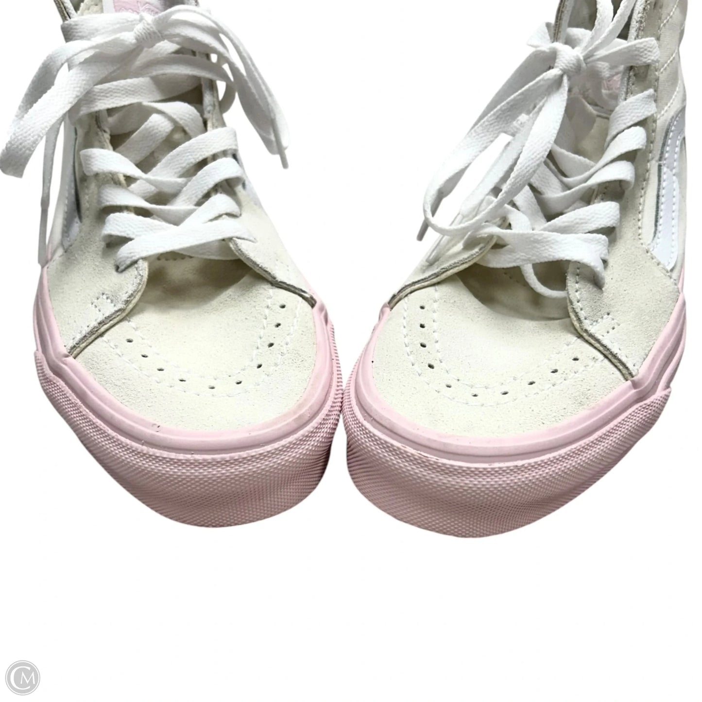 Shoes Sneakers By Vans In Cream & Pink, Size: 7