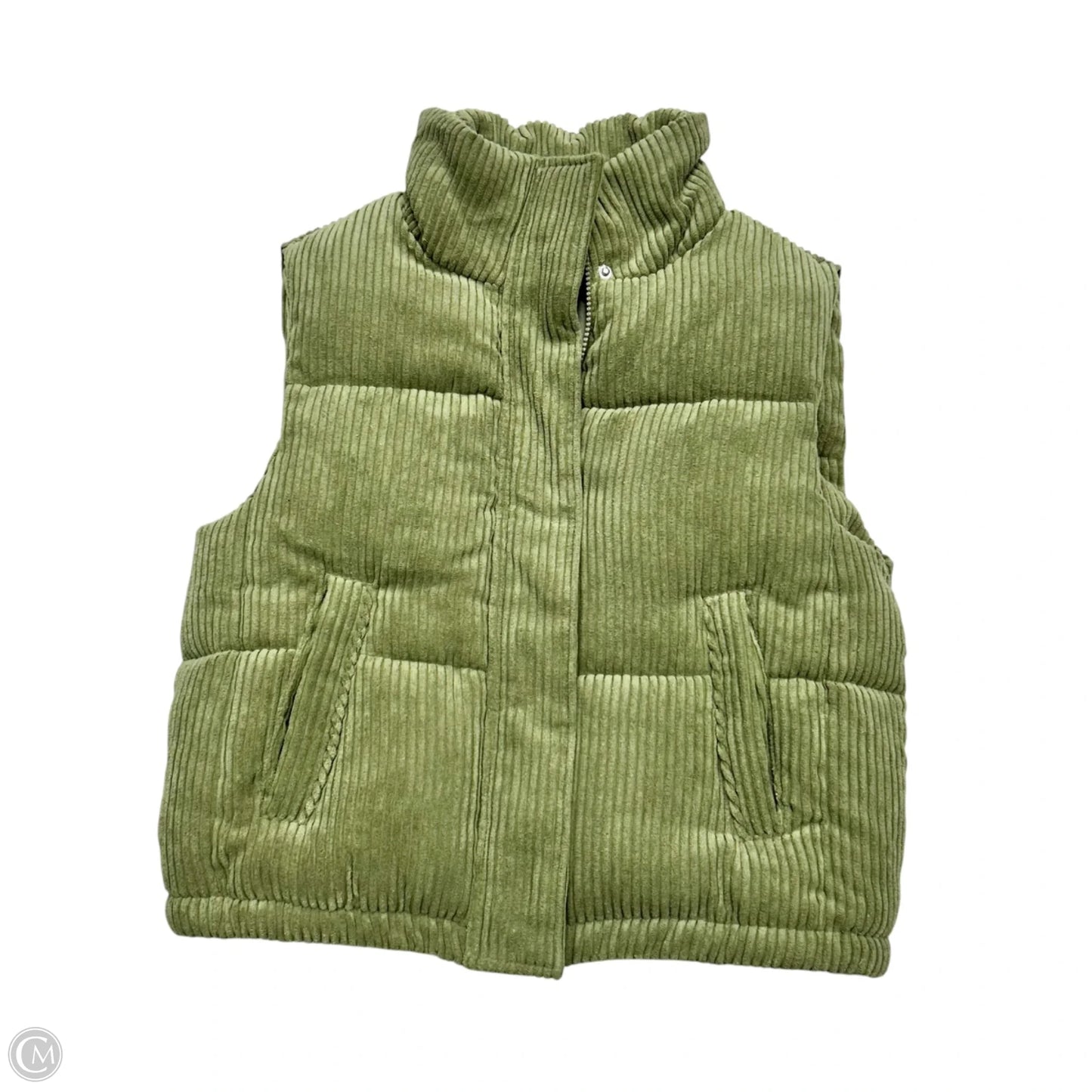 Vest Puffer & Quilted By 7 For All Mankind In Green, Size: Xs