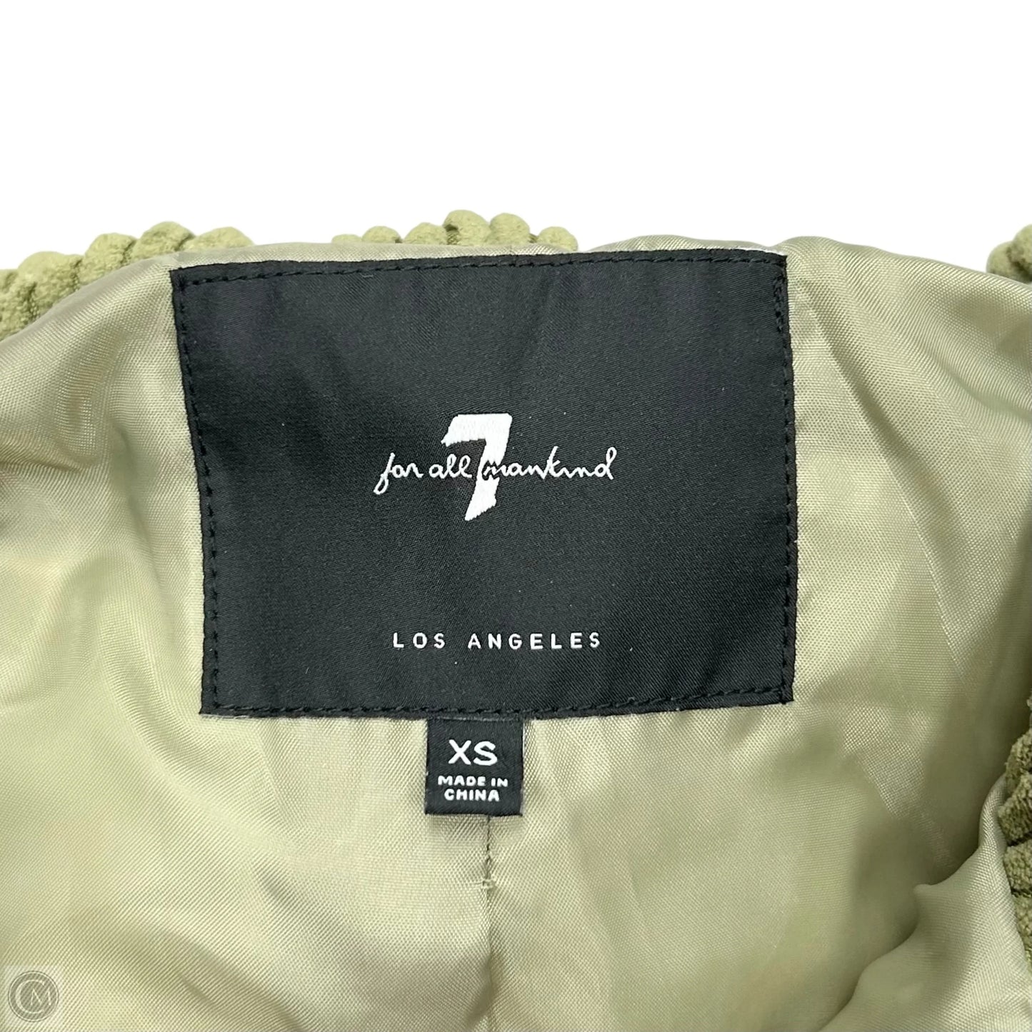 Vest Puffer & Quilted By 7 For All Mankind In Green, Size: Xs