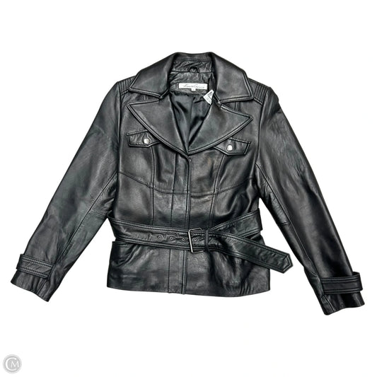 Coat Leather By Kenneth Cole In Black, Size: L