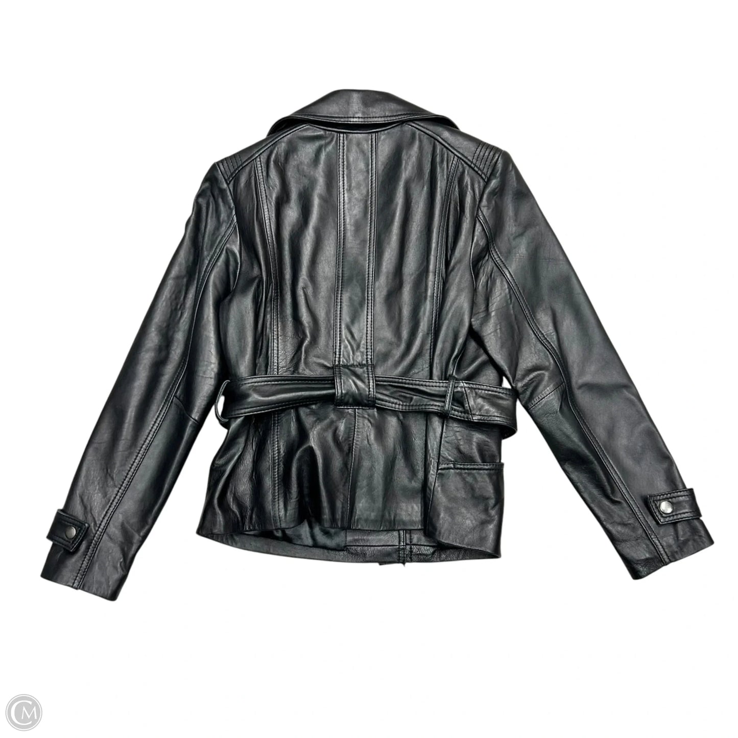 Coat Leather By Kenneth Cole In Black, Size: L