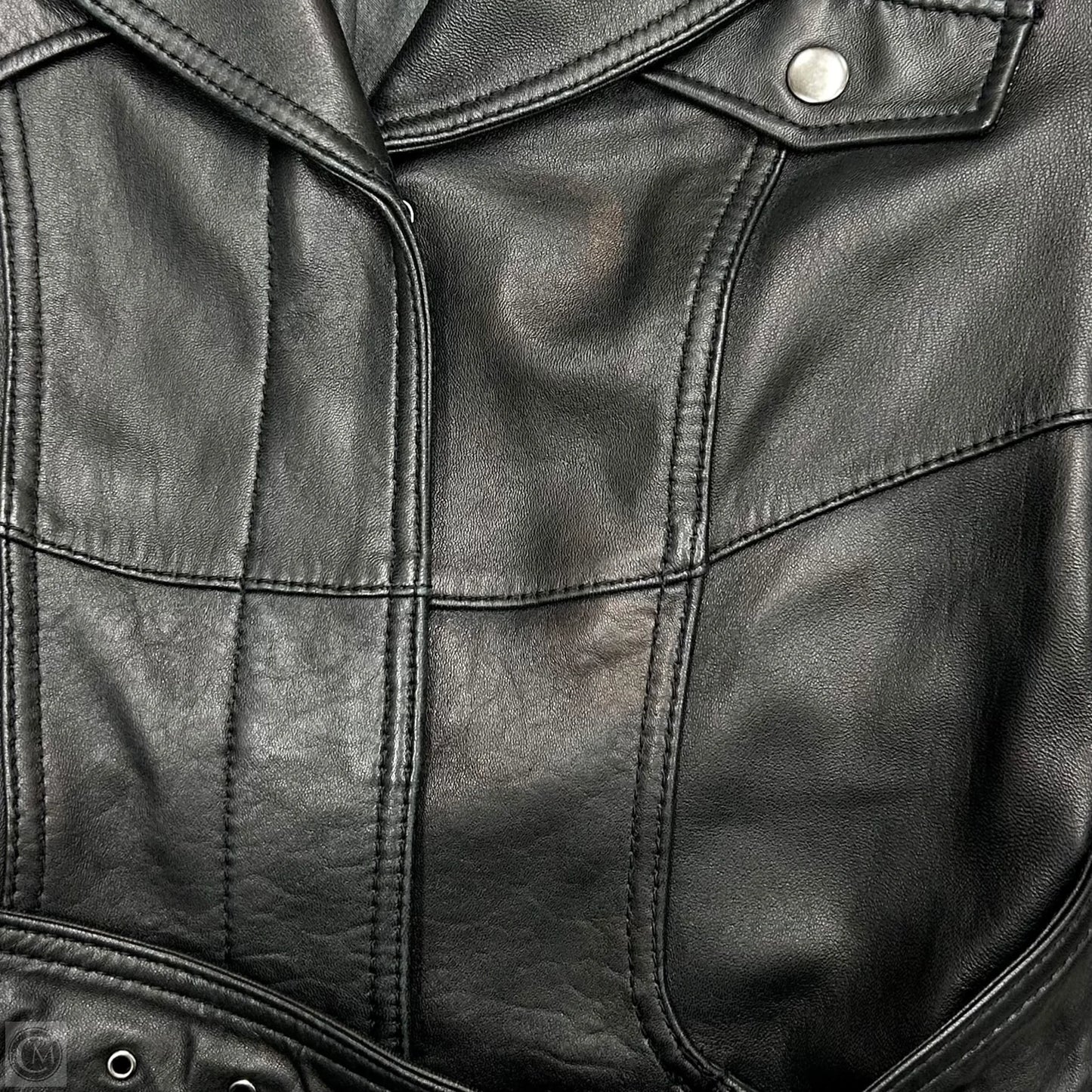 Coat Leather By Kenneth Cole In Black, Size: L