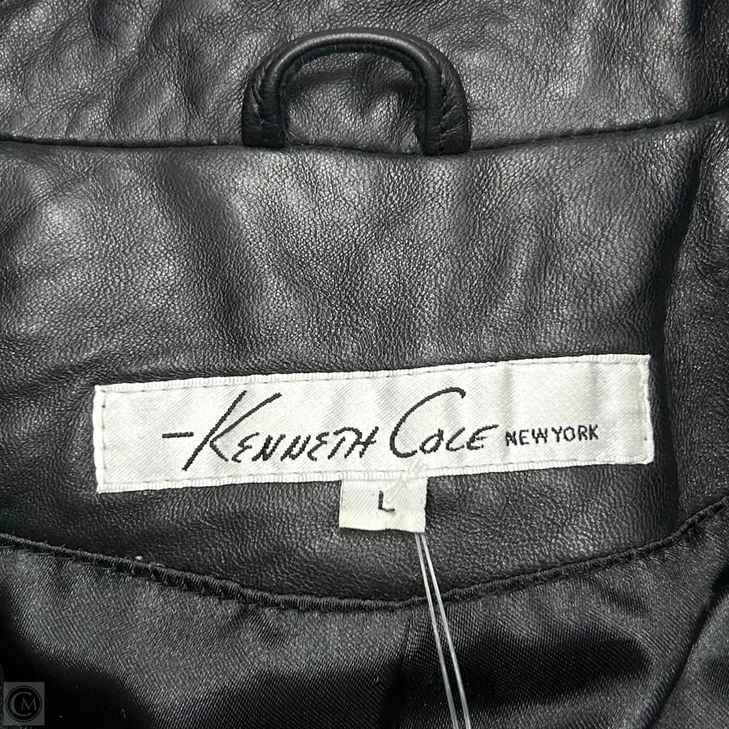 Coat Leather By Kenneth Cole In Black, Size: L