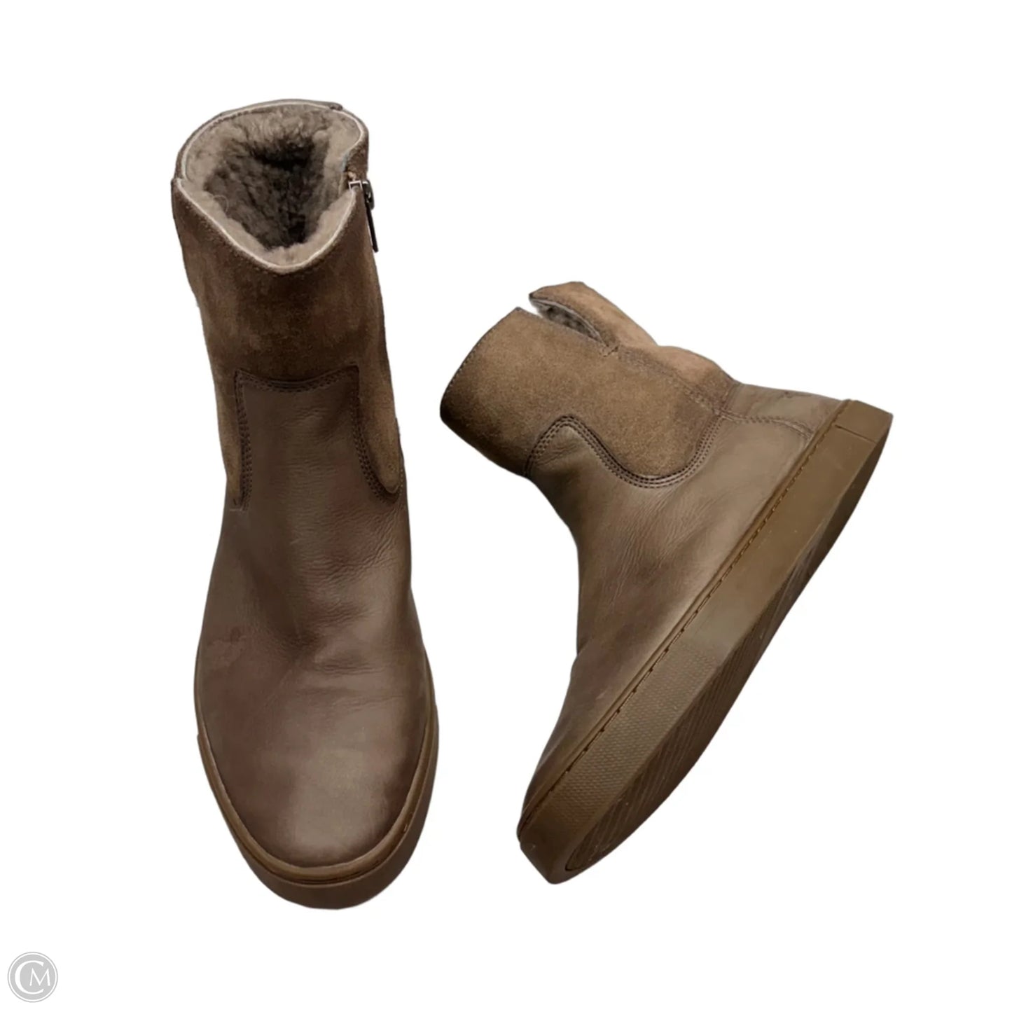 Boots Designer By Frye In Taupe, Size: 8.5