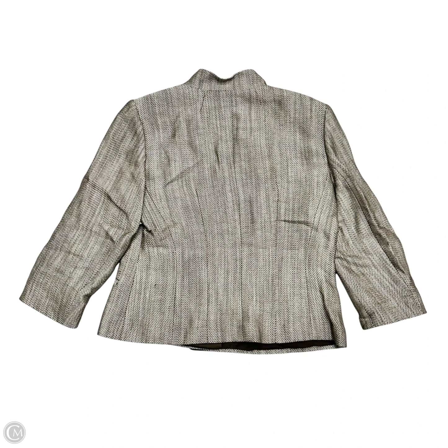 Blazer Designer By Lafayette 148 In Brown, Size: L