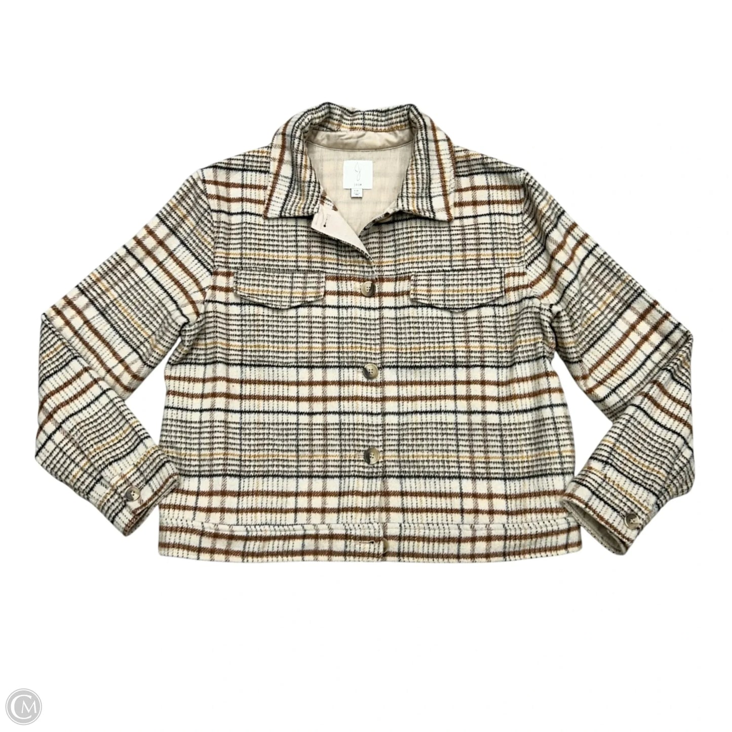 Jacket Other By Joie In Plaid Pattern, Size: L