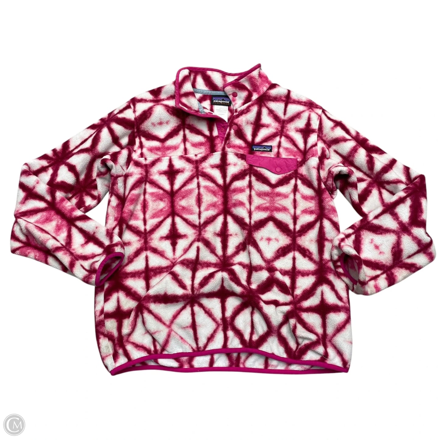 Jacket Fleece By Patagonia In Tie Dye Print, Size: L