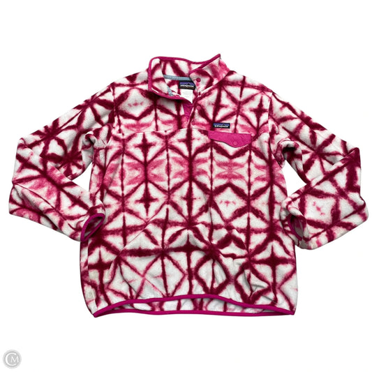 Jacket Fleece By Patagonia In Tie Dye Print, Size: L
