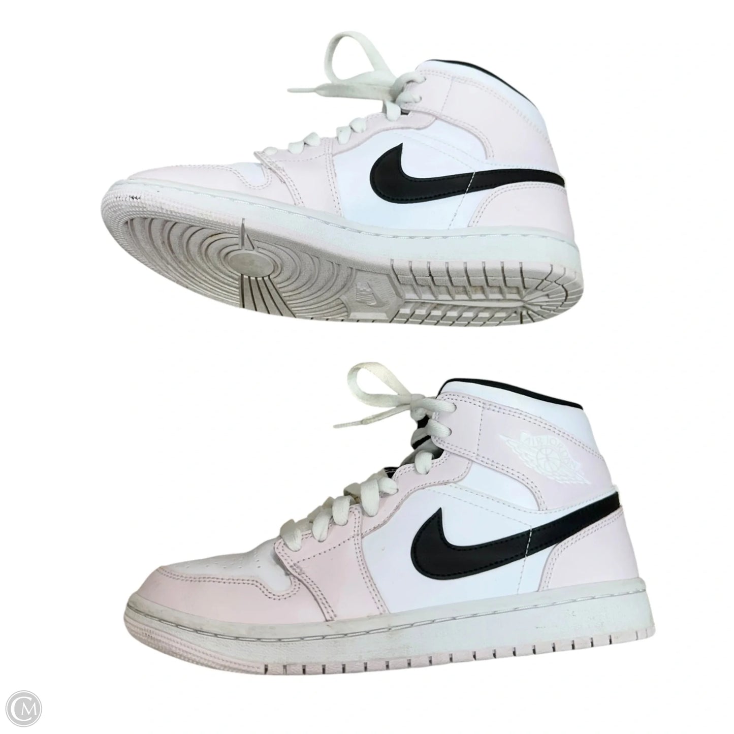 Shoes Designer By Jordan In Pink & White, Size: 7