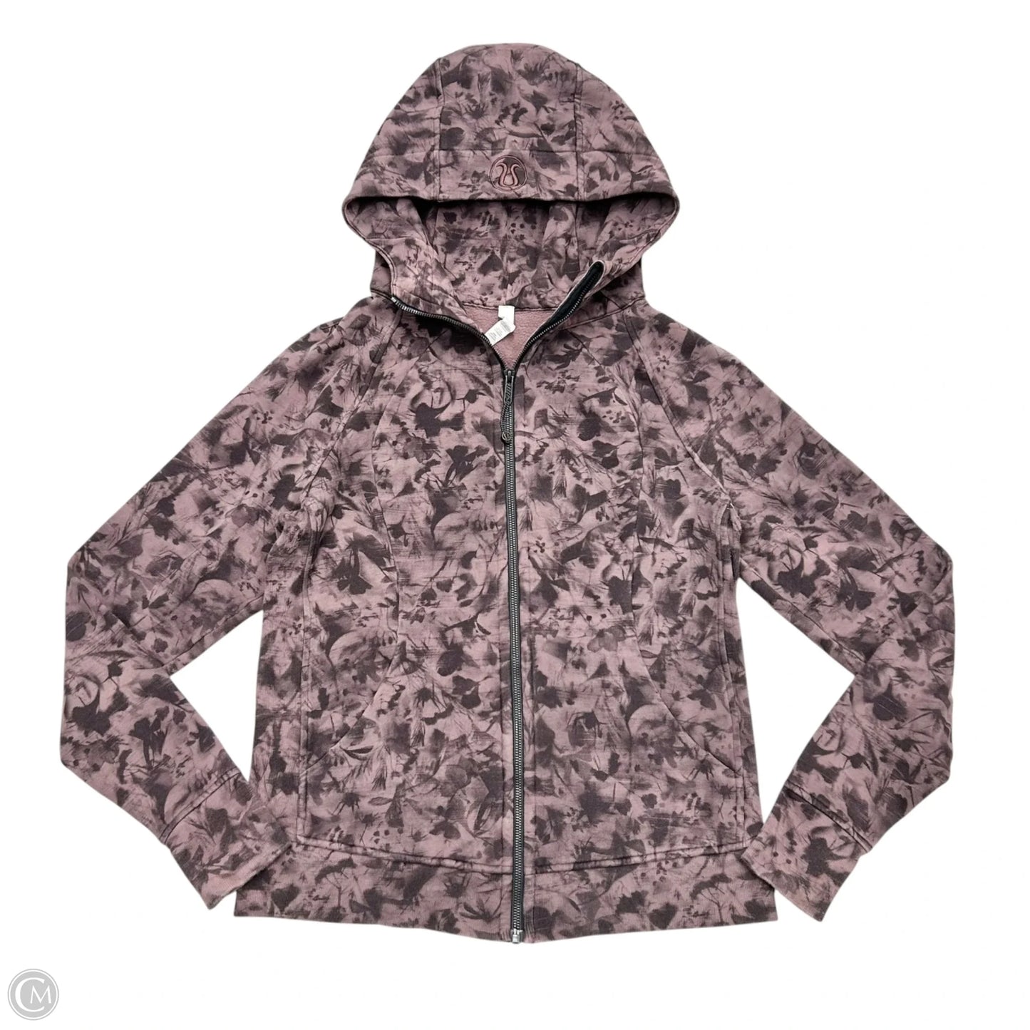 Athletic Jacket By Lululemon In Tie Dye Print, Size: L