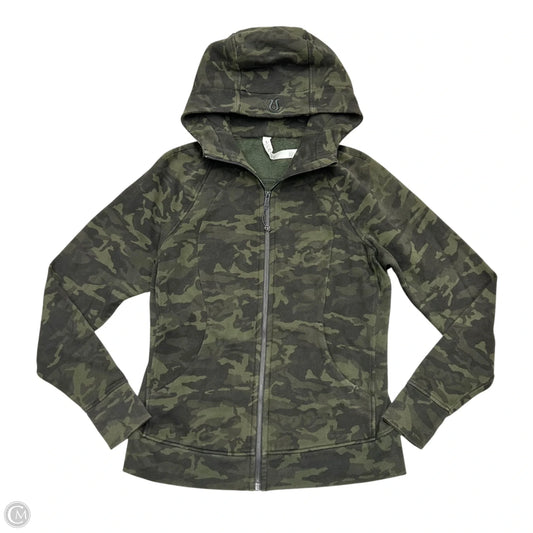 Athletic Jacket By Lululemon In Camouflage Print, Size: L