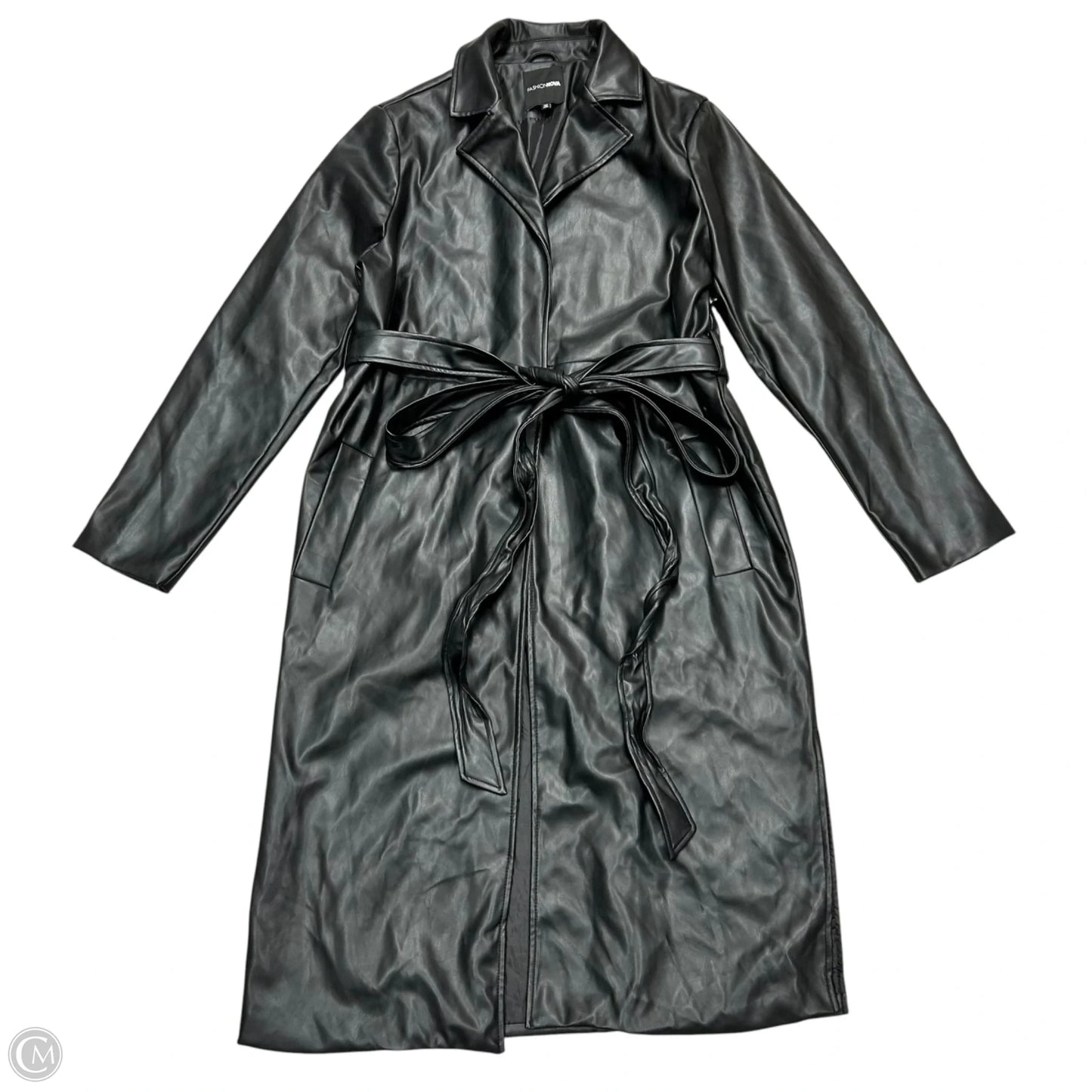 Coat Trench Coat By Fashion Nova In Black, Size: Xl
