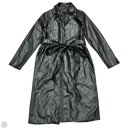 Coat Trench Coat By Fashion Nova In Black, Size: Xl