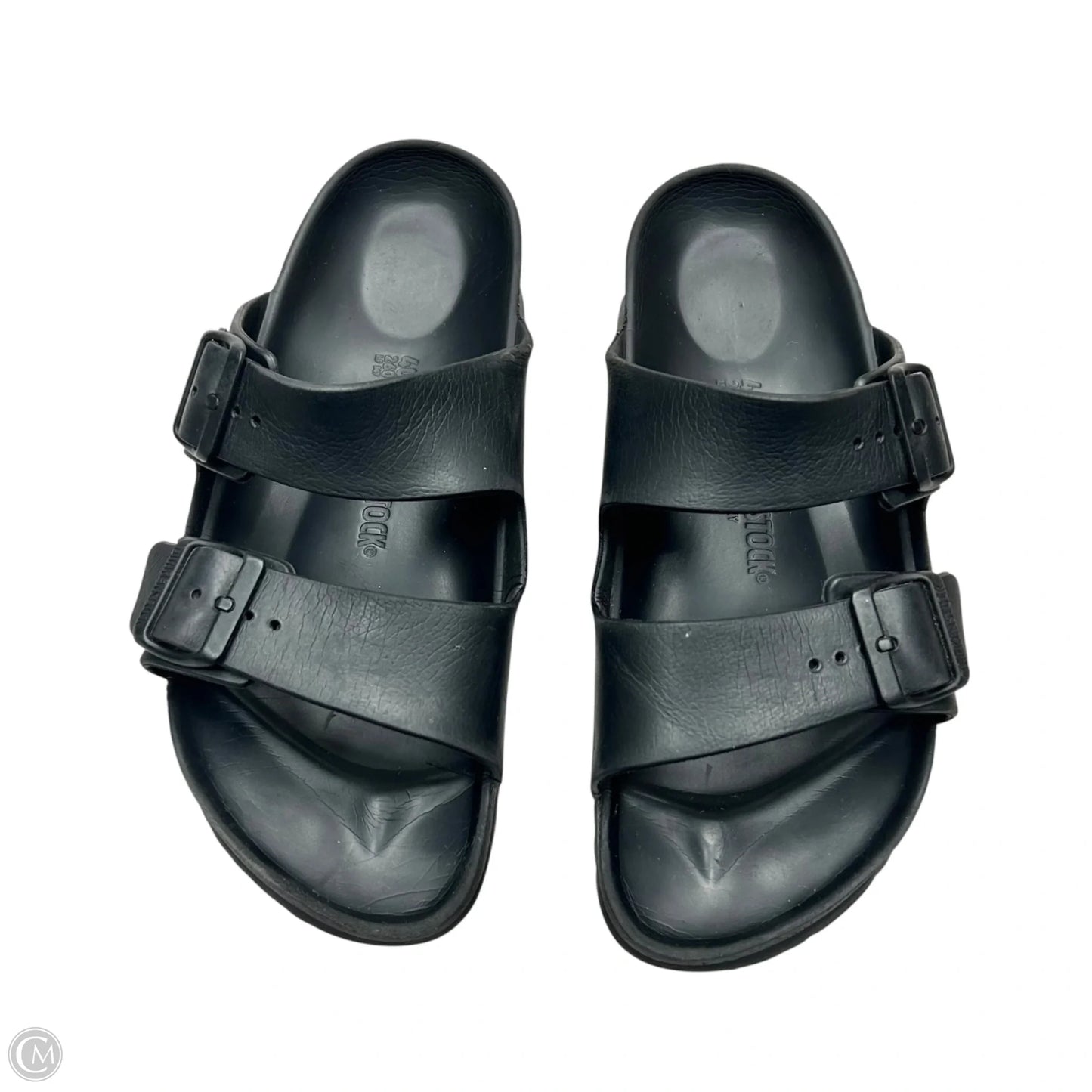 Sandals Flats By Birkenstock In Black, Size: 9