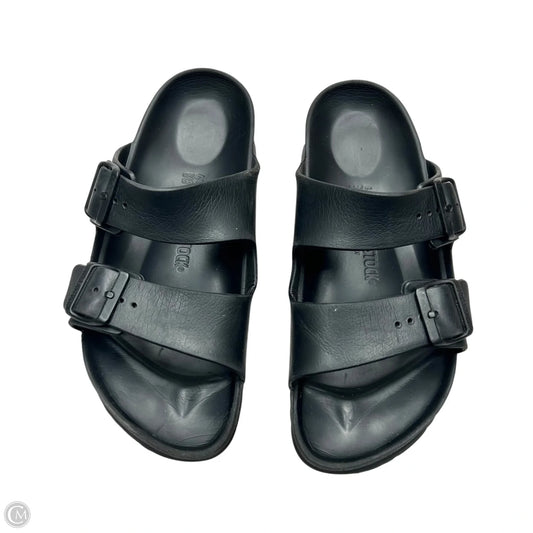 Sandals Flats By Birkenstock In Black, Size: 9