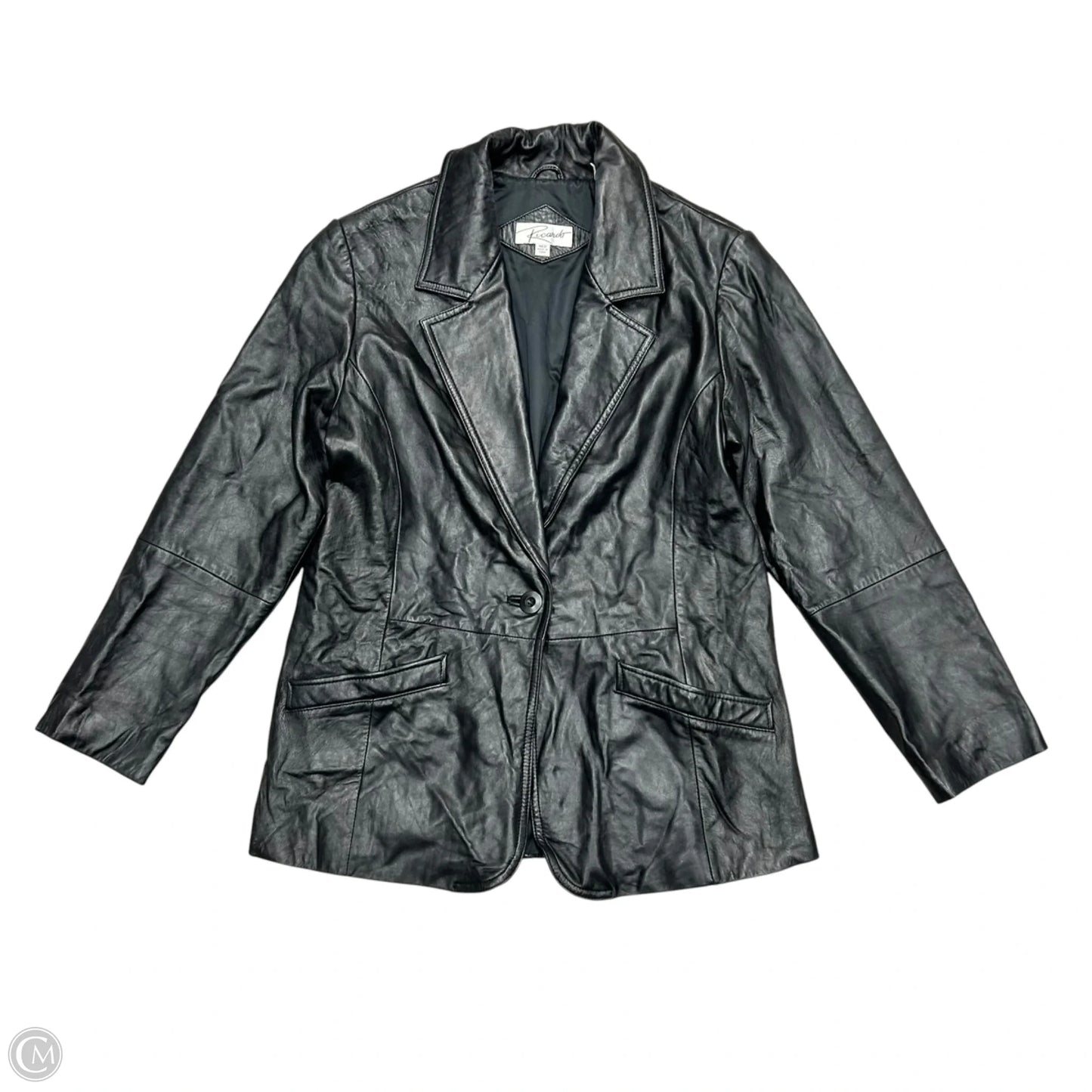 Coat Leather By Ricardo In Black, Size: M