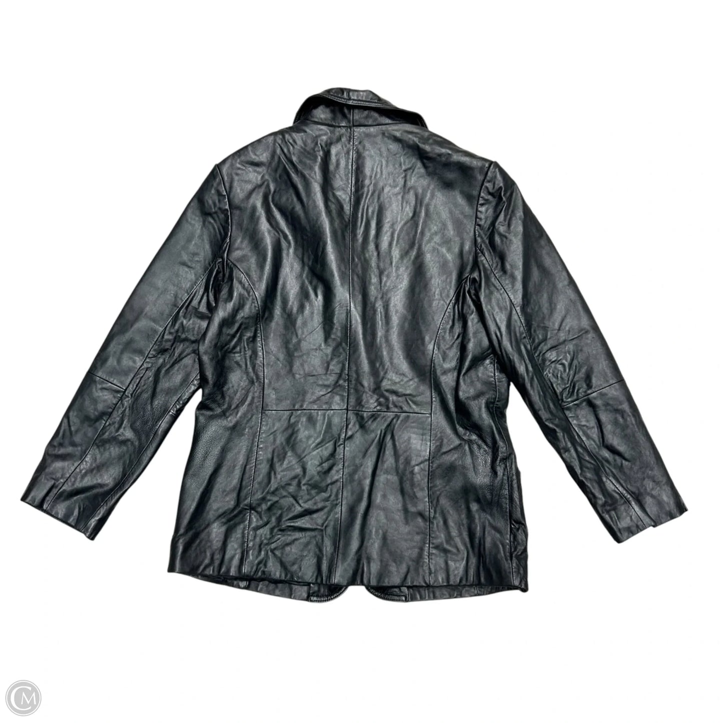 Coat Leather By Ricardo In Black, Size: M