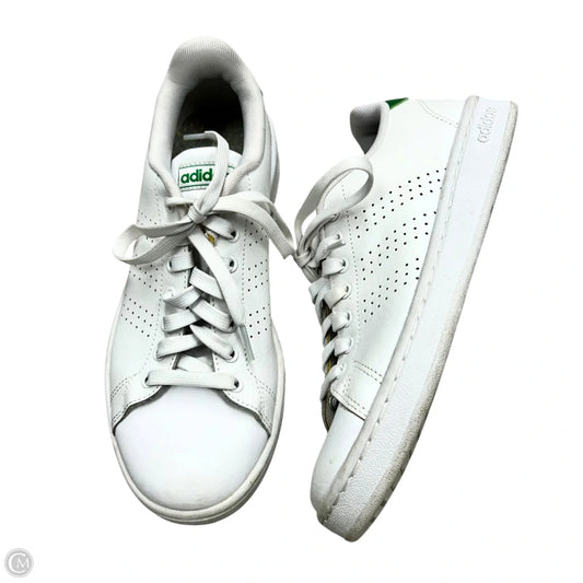 Shoes Sneakers By Adidas In Green & White, Size: 8