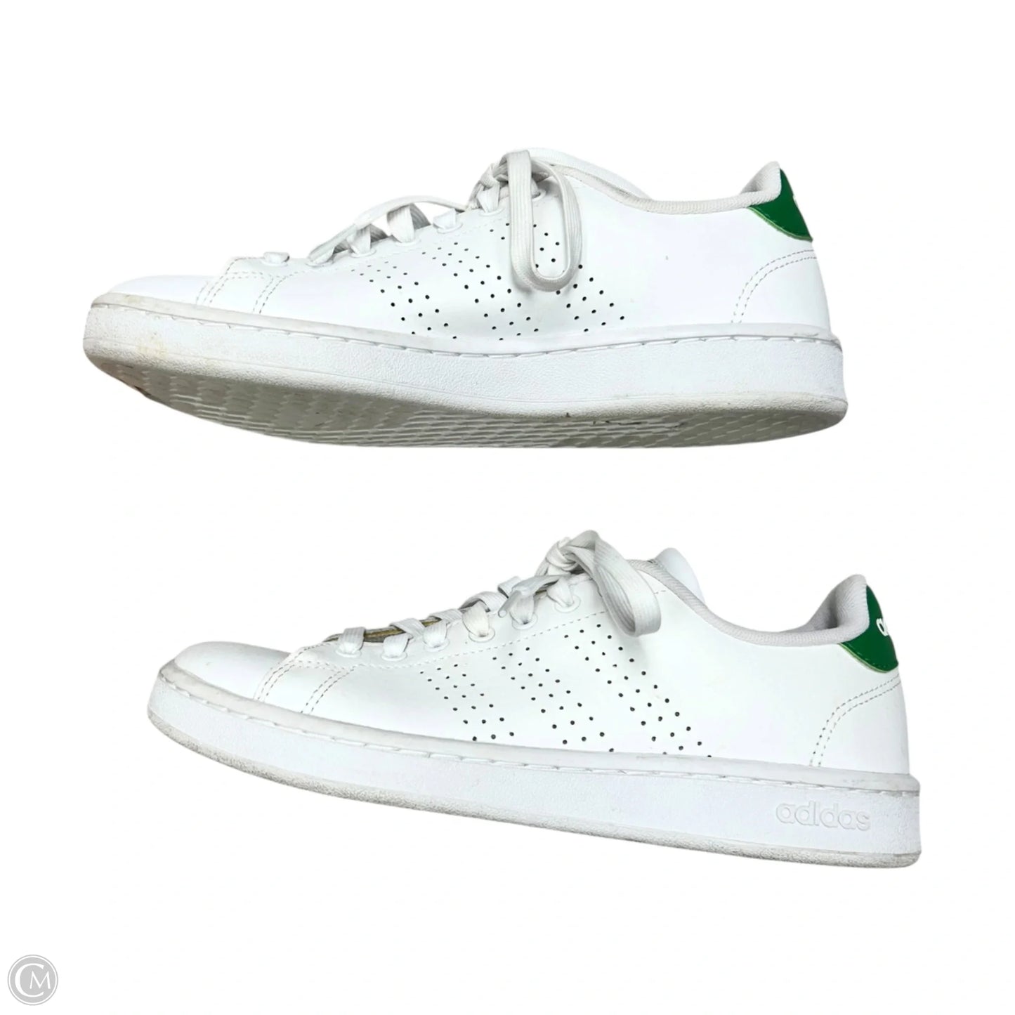 Shoes Sneakers By Adidas In Green & White, Size: 8