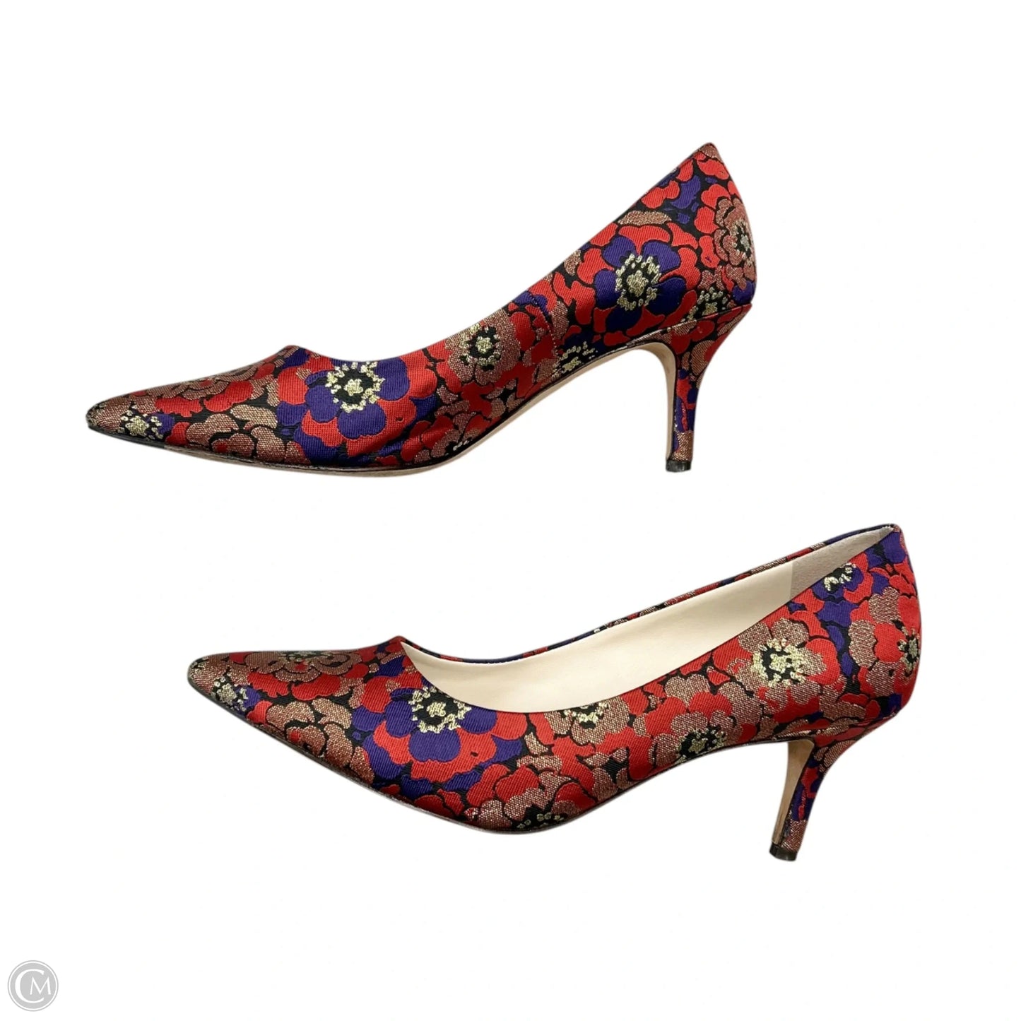 Shoes Heels Stiletto By Cole-haan In Gold & Red, Size: 7