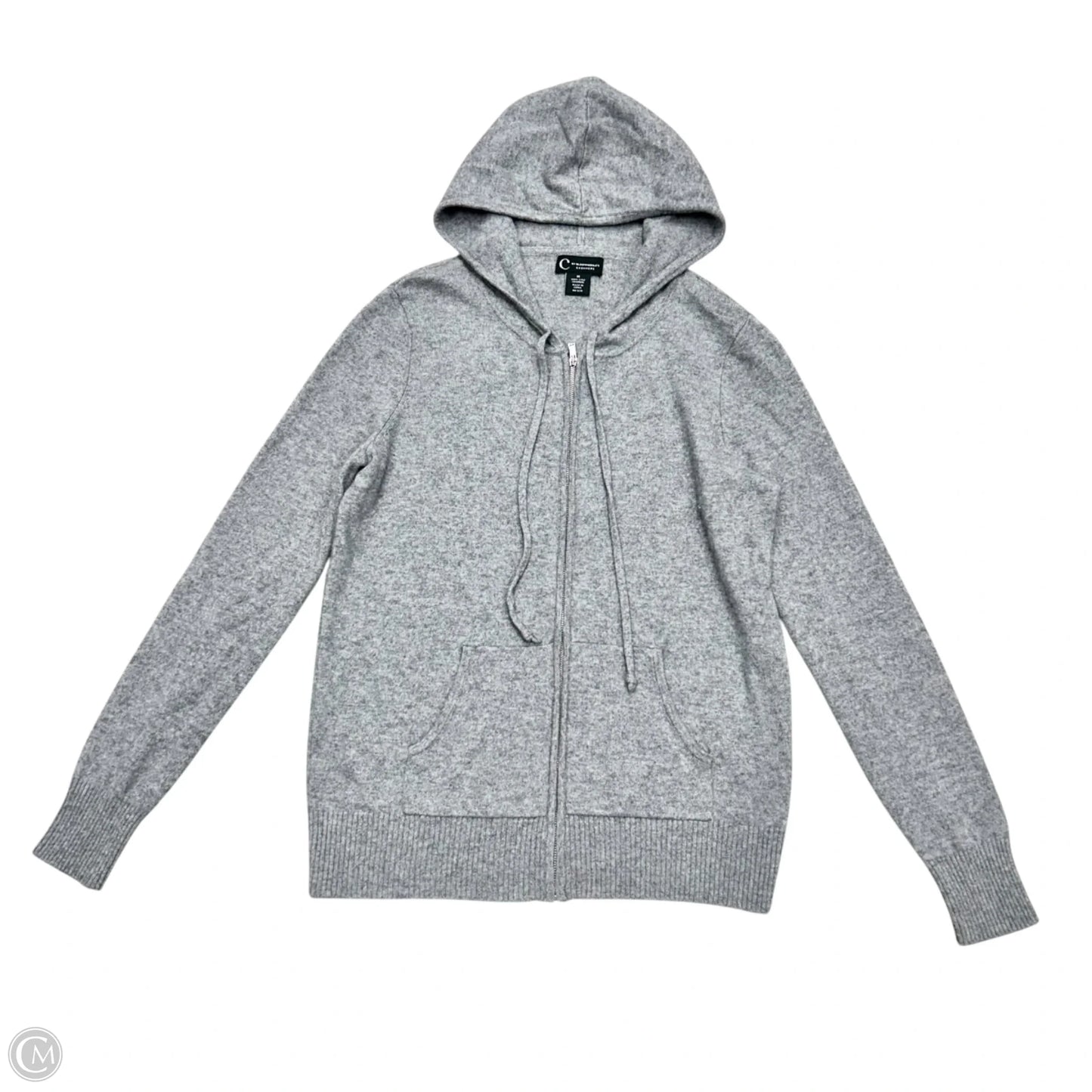 Sweatshirt Hoodie By Bloomingdales In Grey, Size: M