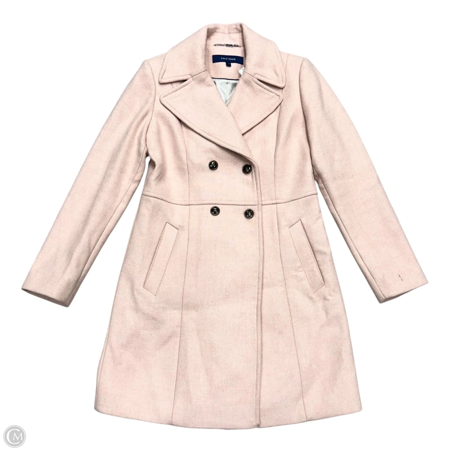 Coat Peacoat By Cole-haan In Pink, Size: S