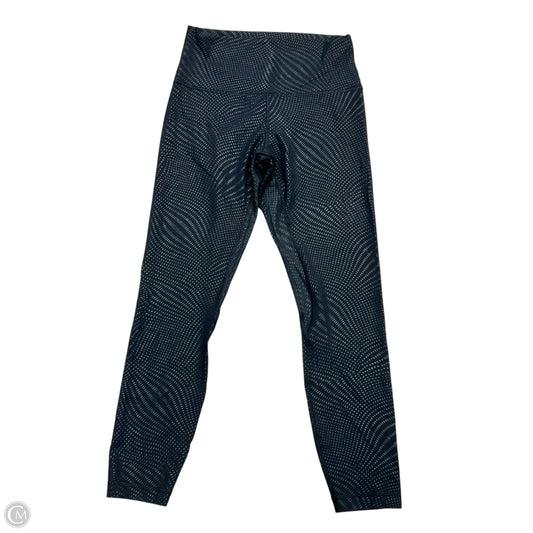 Athletic Leggings By Lululemon In Black & Grey, Size: M