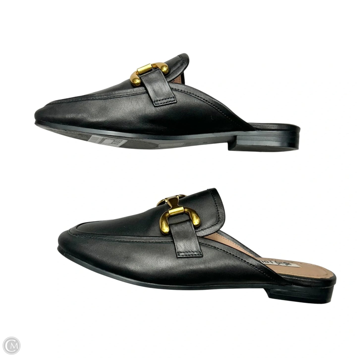 Shoes Flats By Bibi Lou In Black & Gold, Size: 7.5