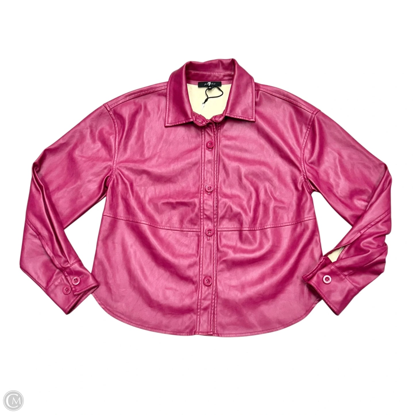 Jacket Shirt By 7 For All Mankind In Purple, Size: S