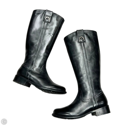 Boots Mid-calf Flats By Clarks In Black, Size: 6