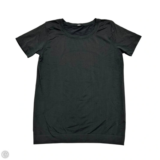 Athletic Top Short Sleeve By Lululemon In Black, Size: S
