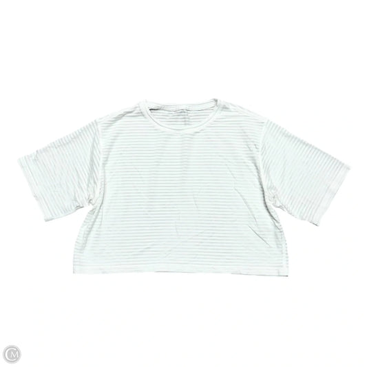 Athletic Top Short Sleeve By Lululemon In White, Size: S