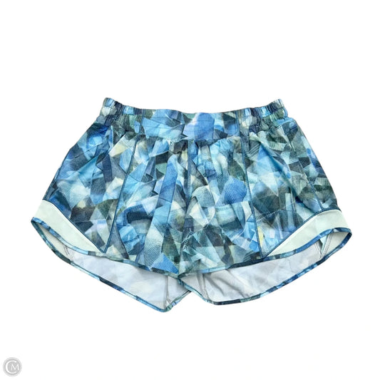 Athletic Shorts By Lululemon In Blue & Grey, Size: Mt