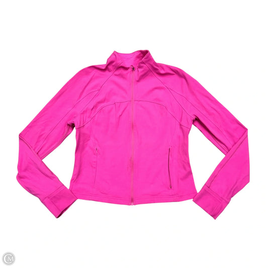 Athletic Jacket By Lululemon In Pink, Size: L