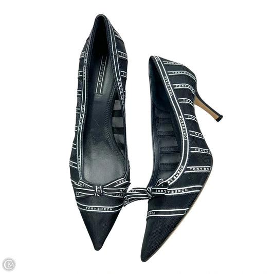 Shoes Designer By Tory Burch In Black & White, Size: 7.5