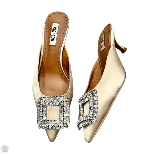 Shoes Heels Kitten By Bibi Lou In Cream, Size: 5.5