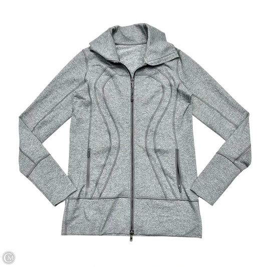 Athletic Jacket By Lululemon In Grey, Size: M