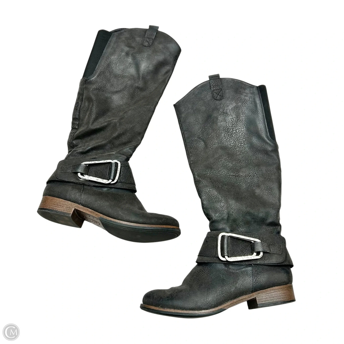 Boots Knee Flats By Levity In Grey, Size: 7.5